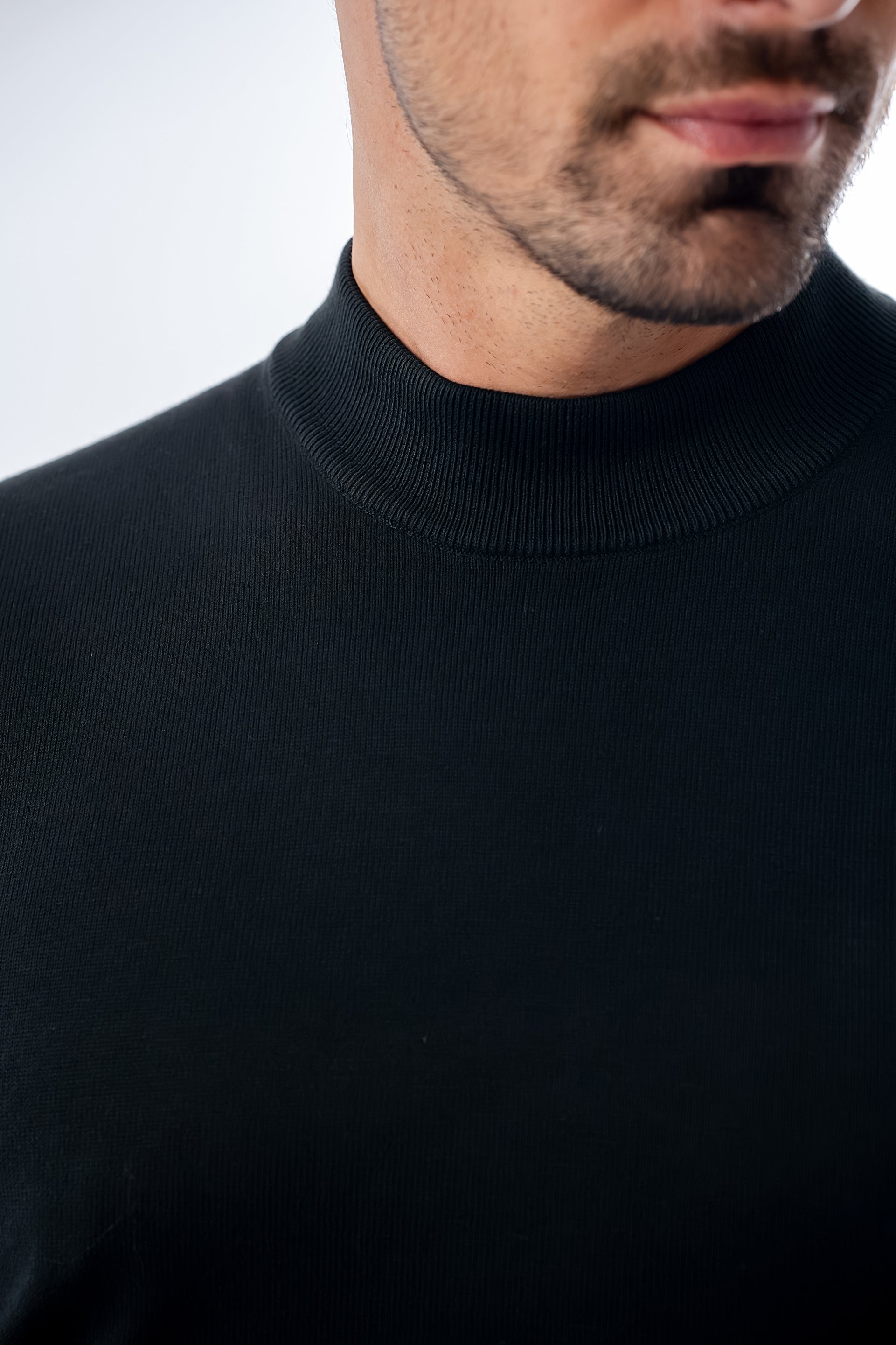 Egyptian Cotton Black Knitted Tshirt
