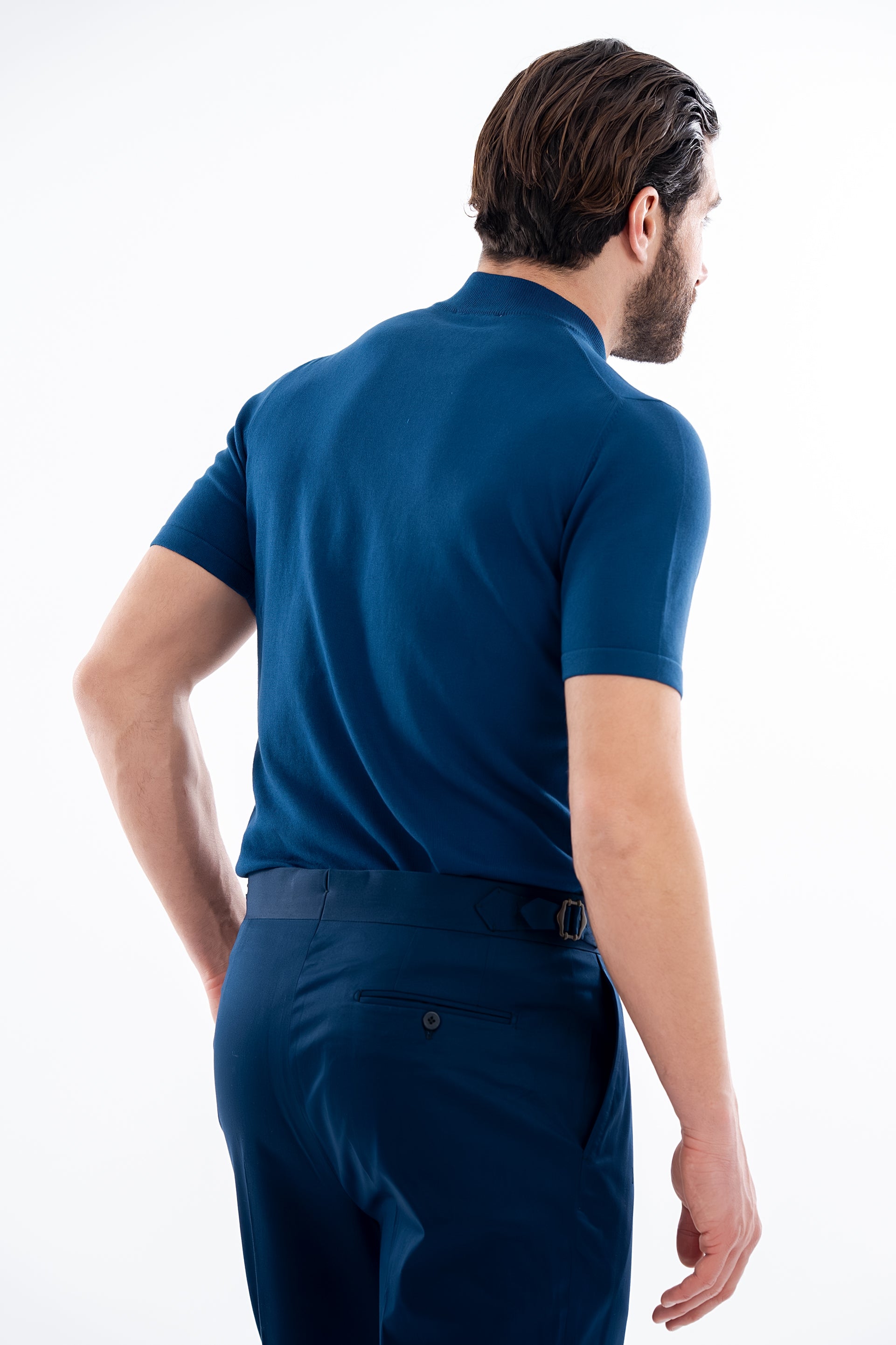 Egyptian Cotton Blue Knitted Tshirt