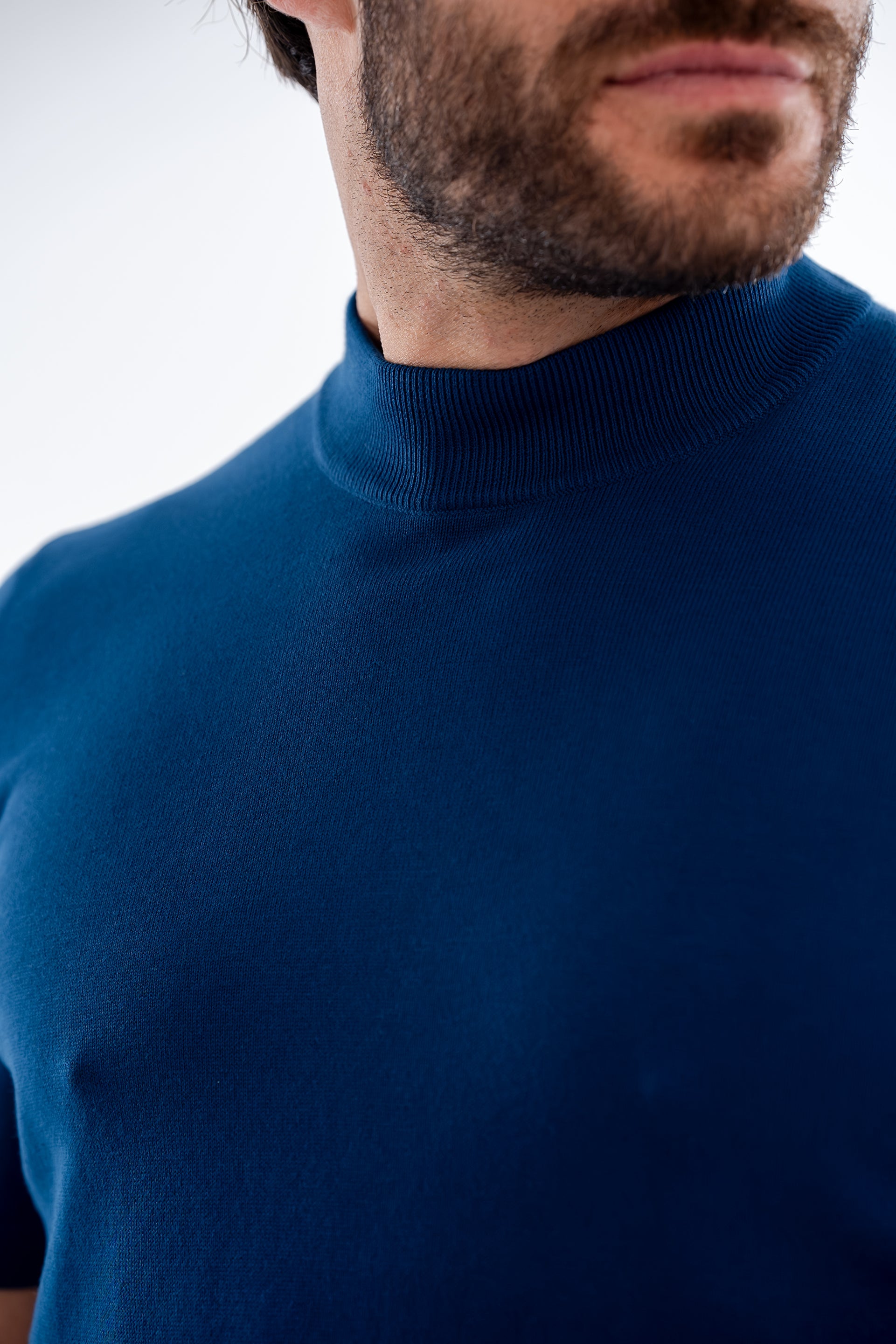 Egyptian Cotton Blue Knitted Tshirt