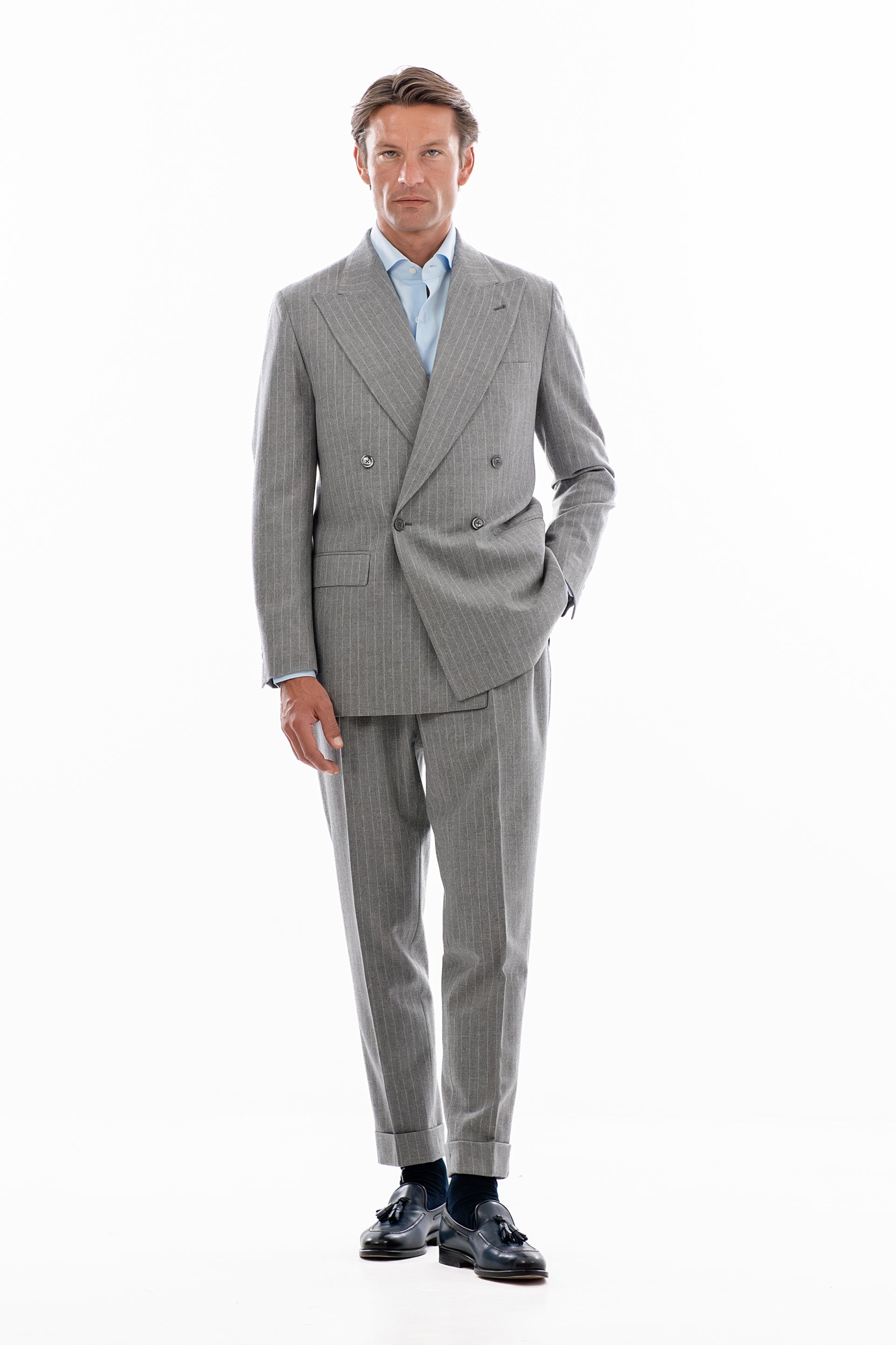 Grey Pinstripe Skyfall Suit