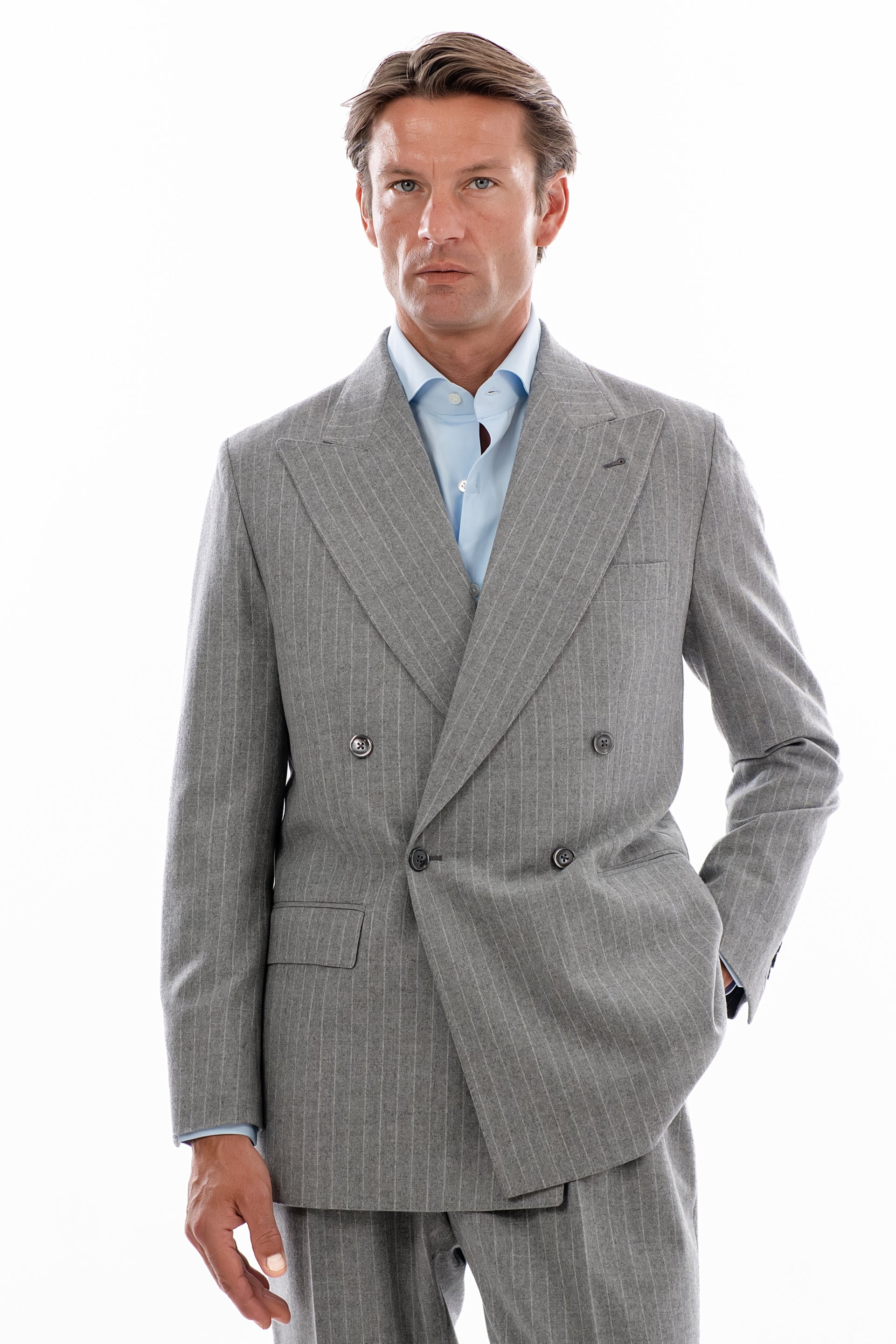 Grey Pinstripe Skyfall Suit