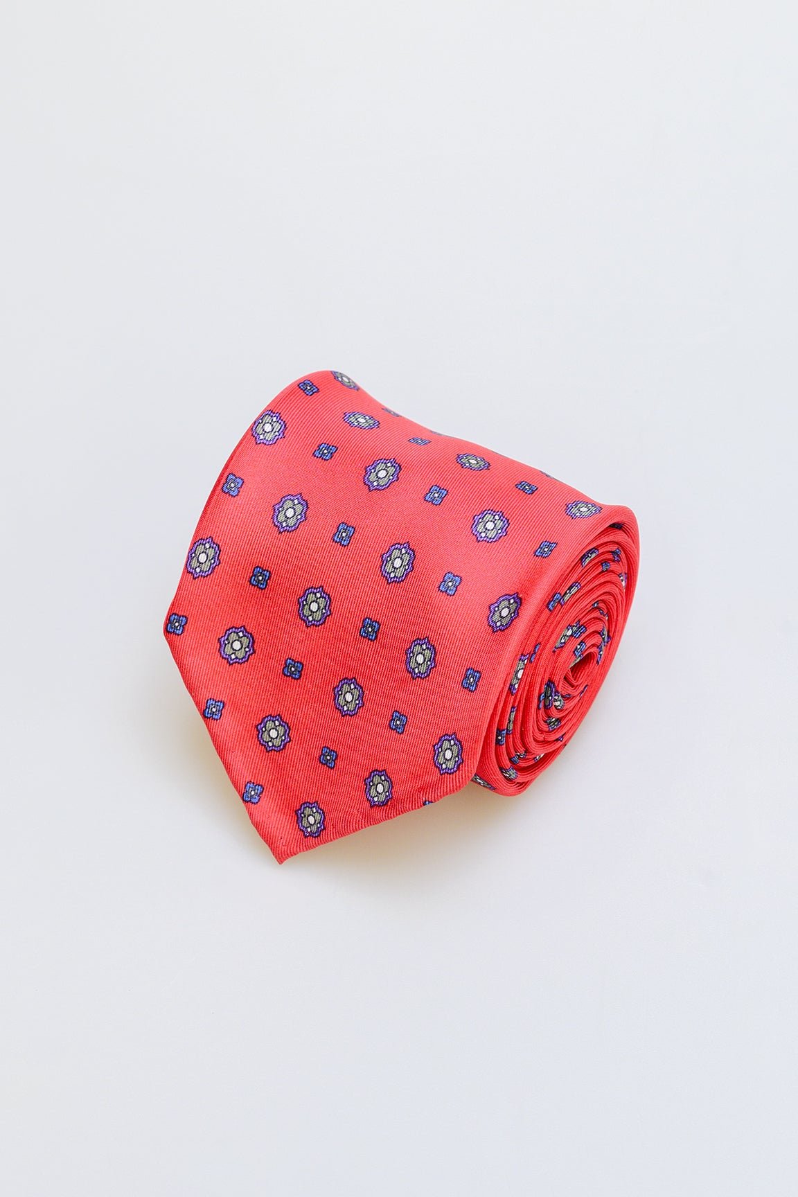 3fold red fancy silk tie