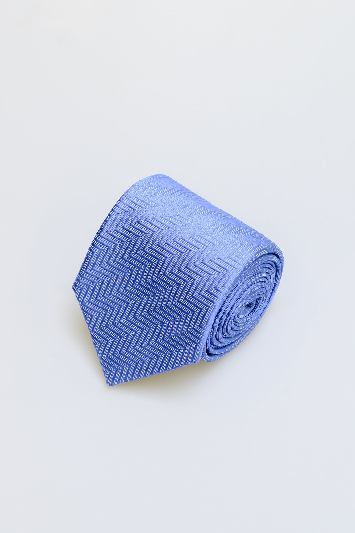 3fold light blue herringbone silk tie
