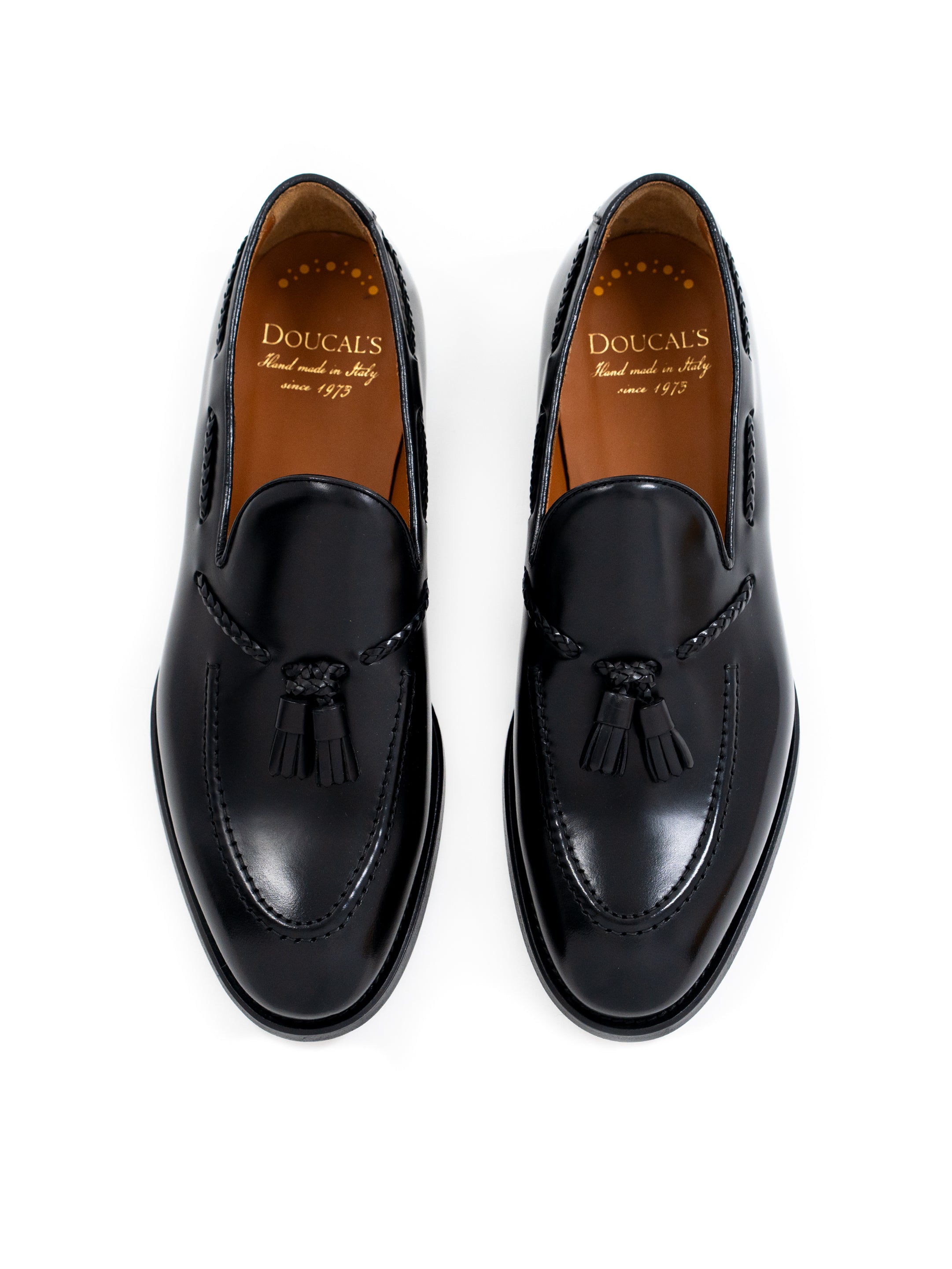 Black tassel loafers
