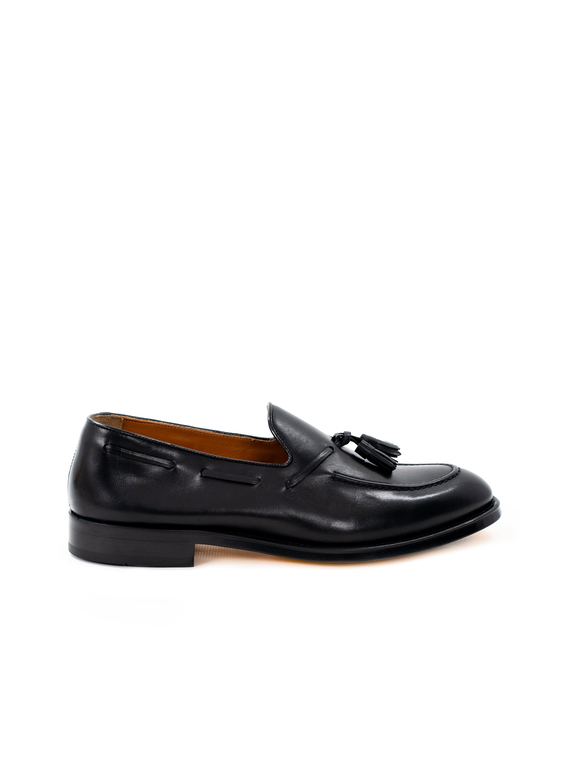 Black tassel loafers