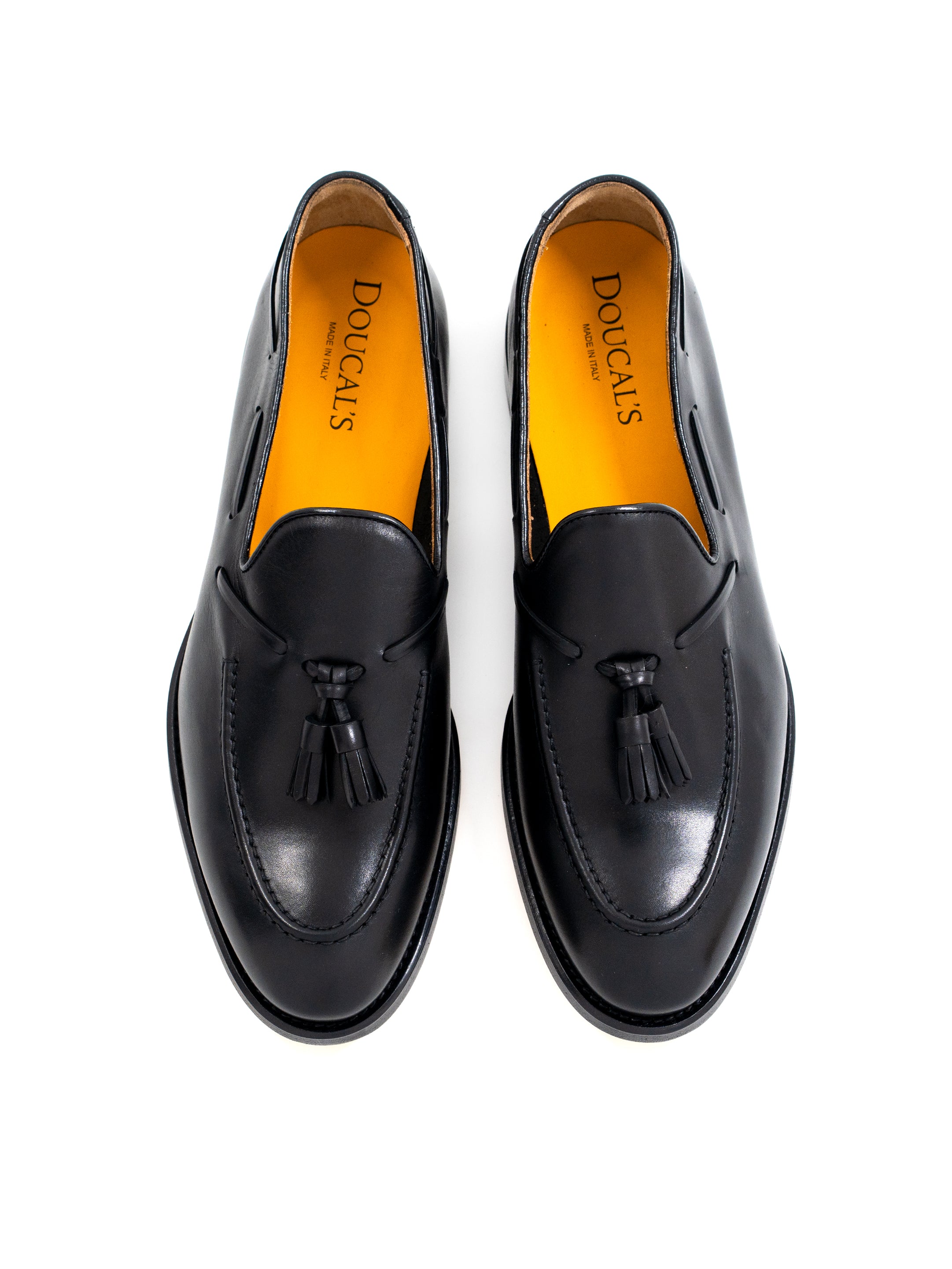 Black tassel loafers