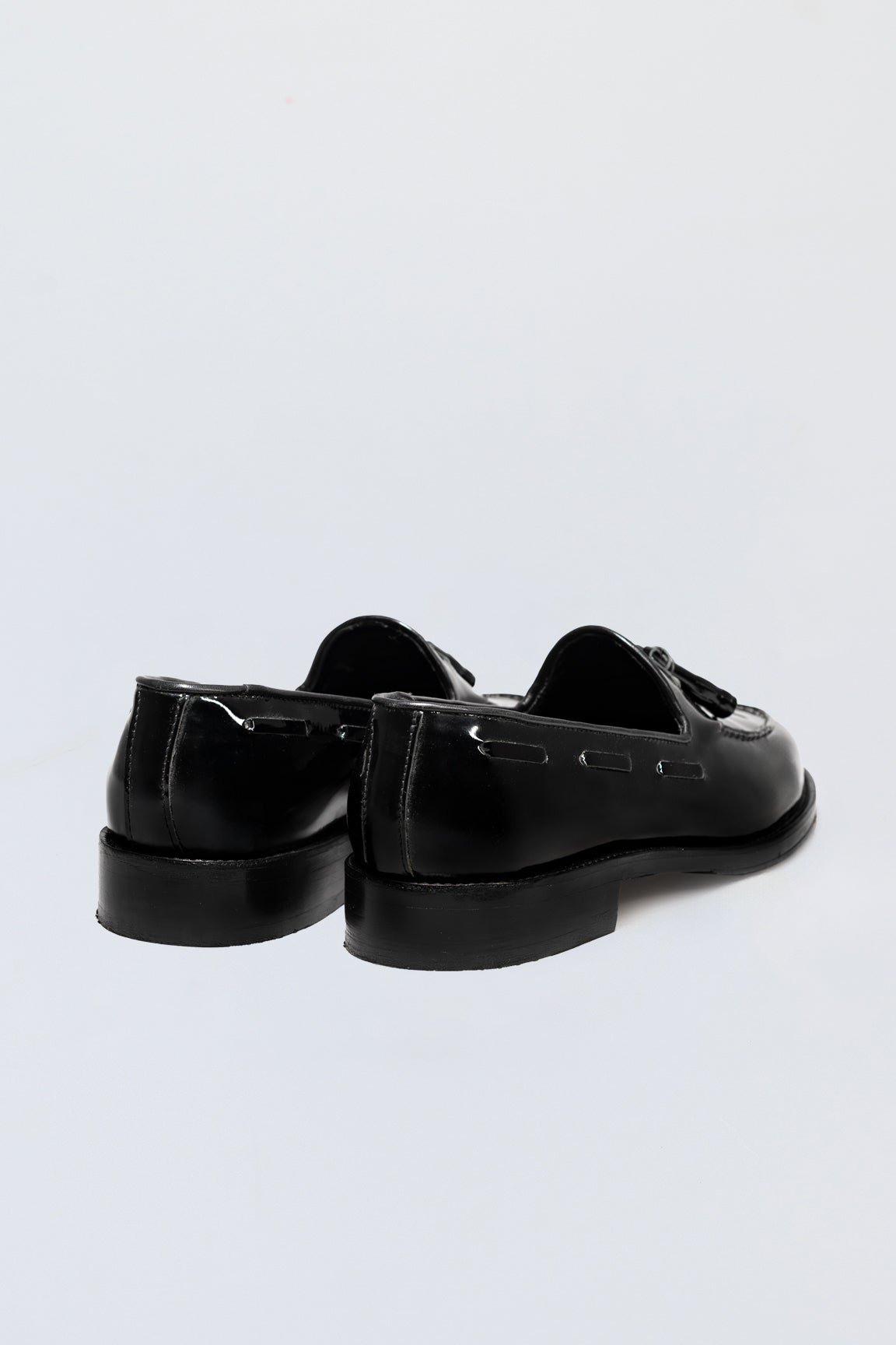 Ermis Black Tassel Loafers