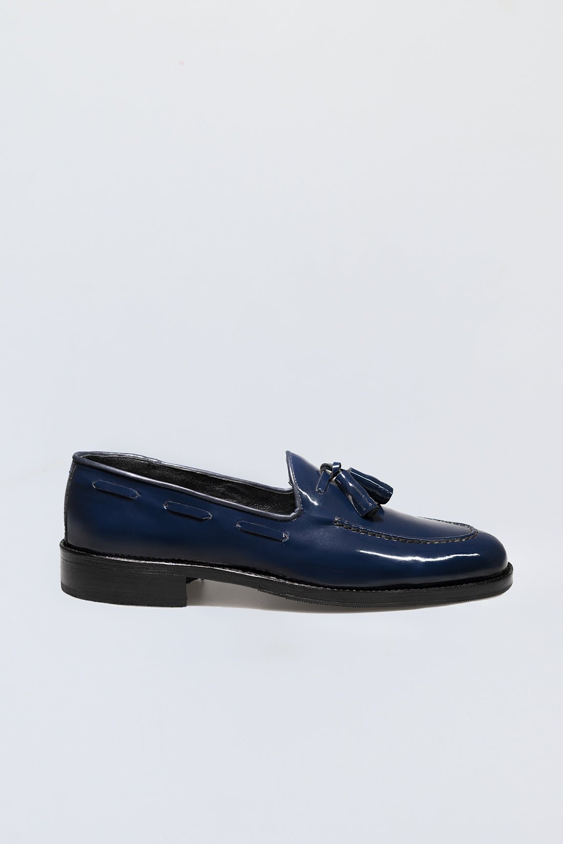 Ermis Dark Blue Tassel Loafers