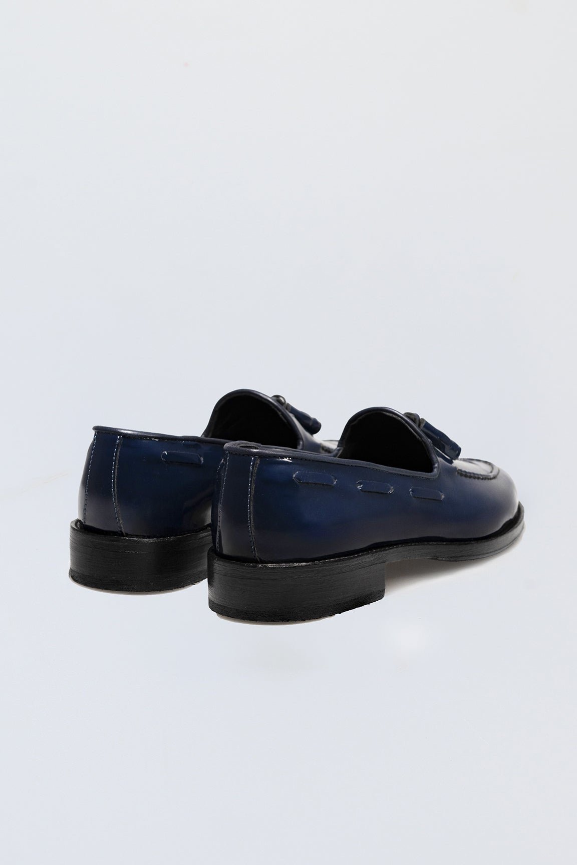 Ermis Dark Blue Tassel Loafers