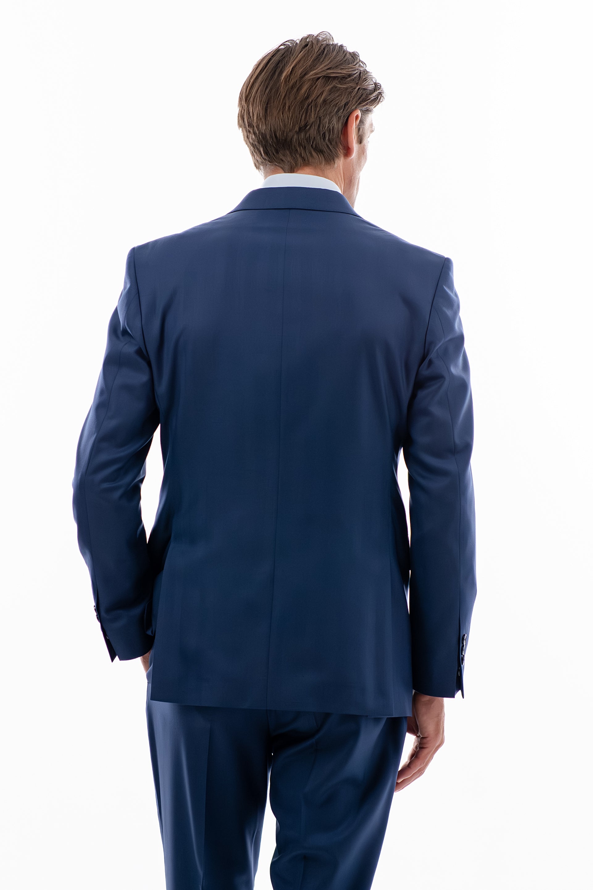 Blue herringbone blazer