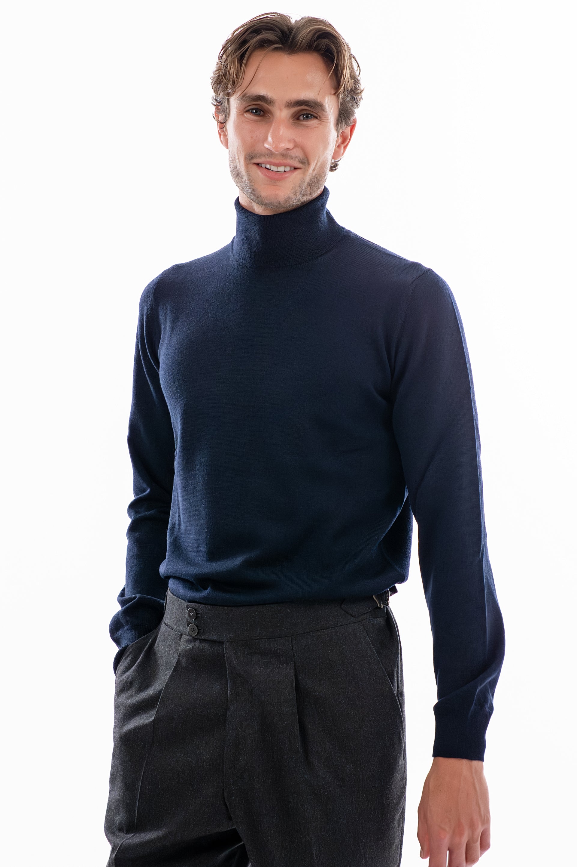 DolceVita Blue Black Turtleneck