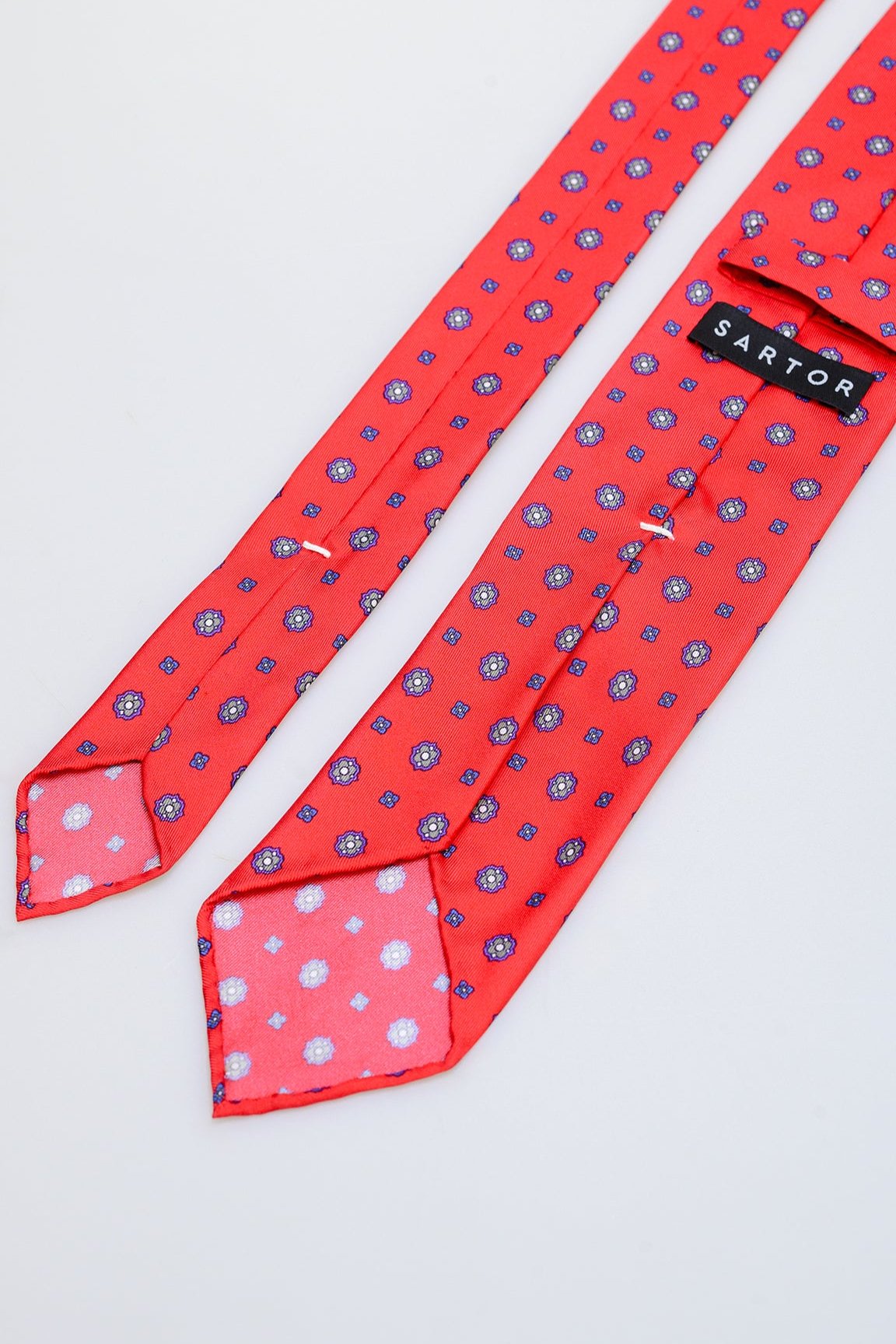 3fold red fancy silk tie