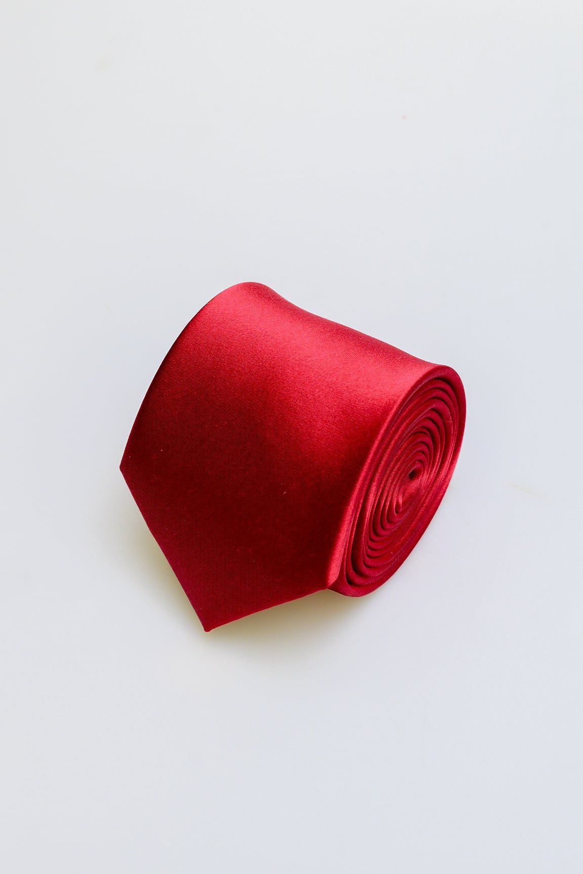 Red silk tie