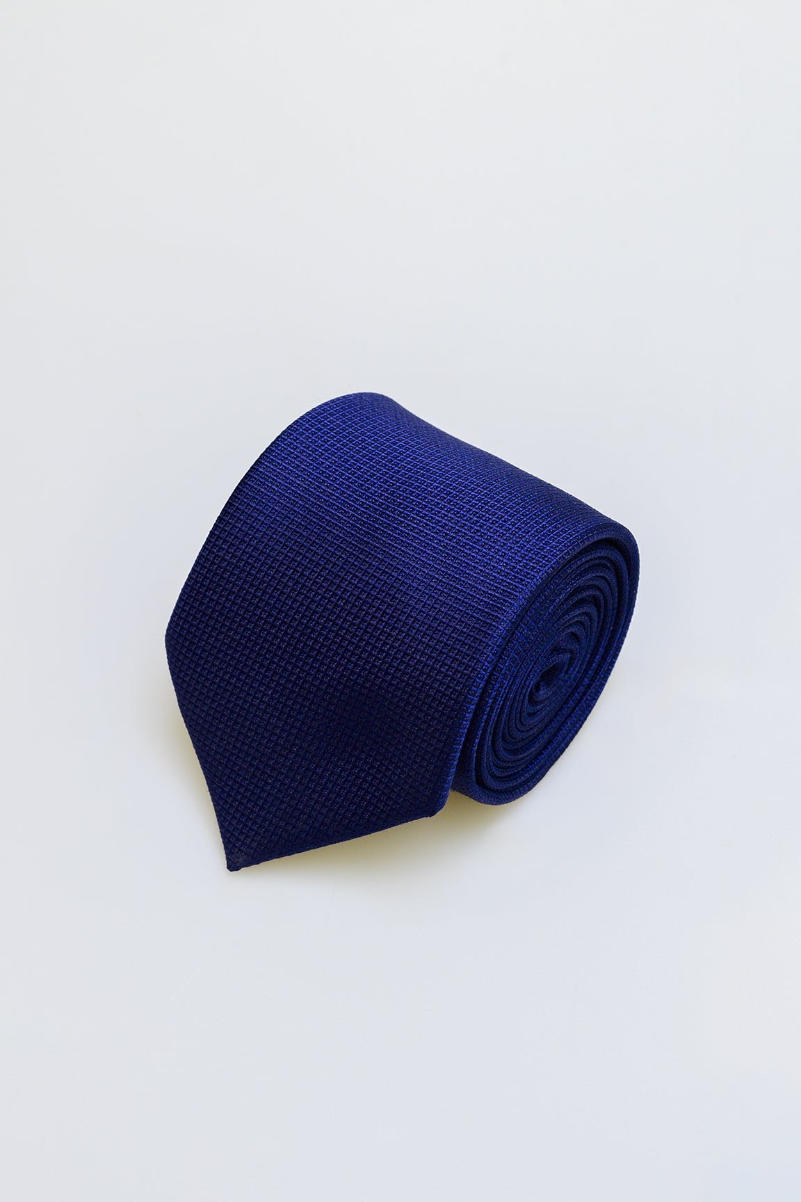 Blue silk tie