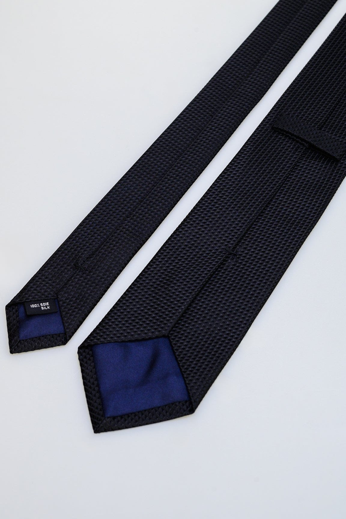 Black silk tie