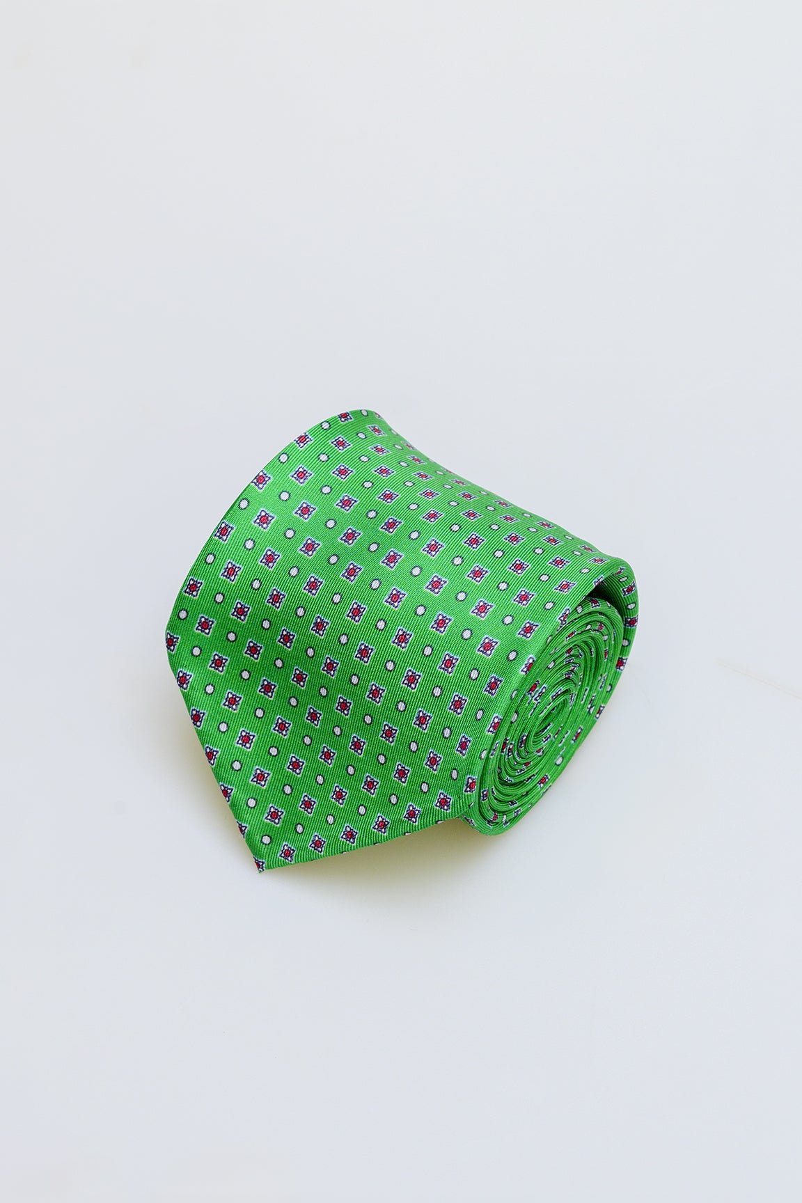 3fold light green fancy silk tie