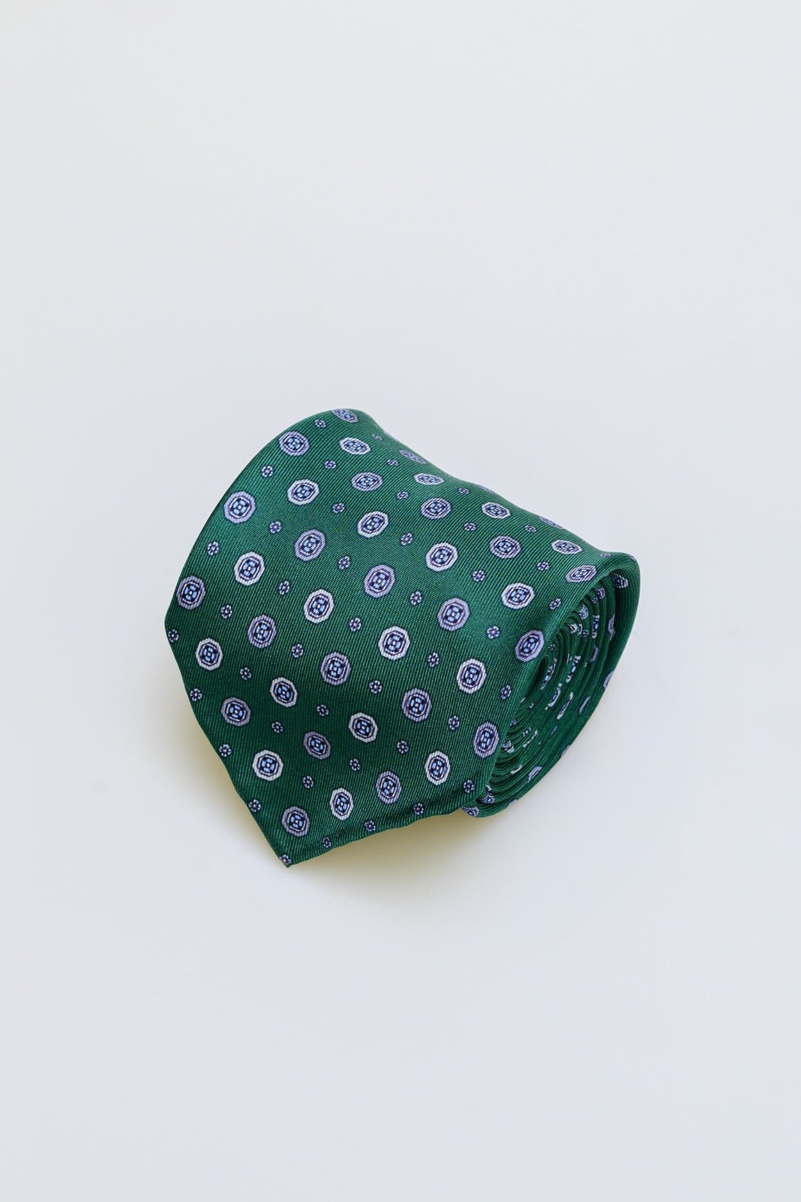 3fold green fancy silk tie