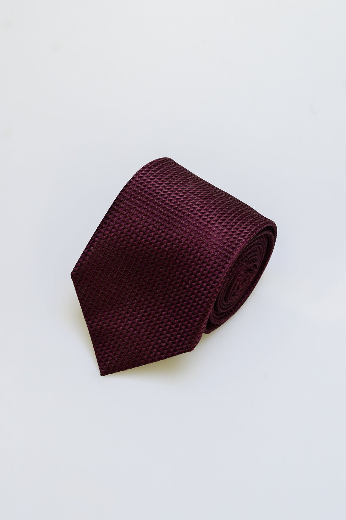 Burgundy silk tie