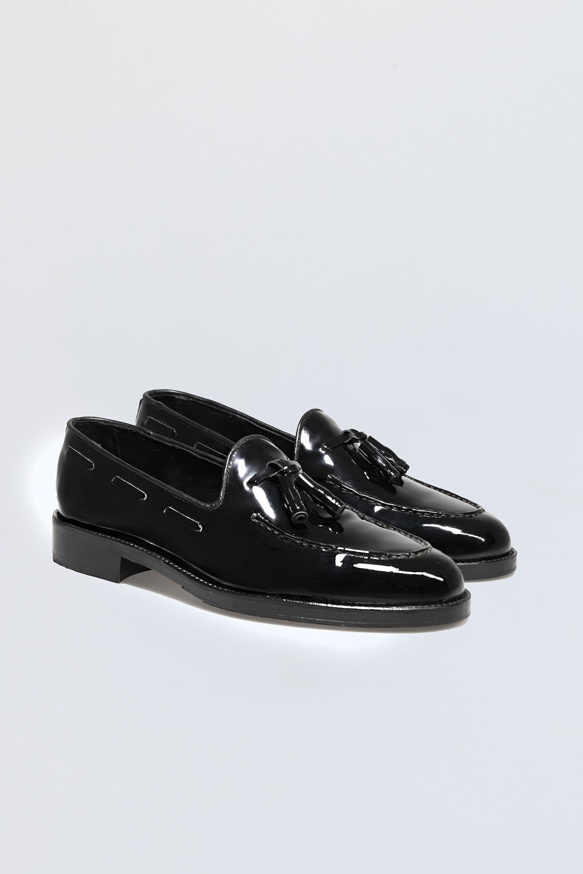 Ermis Black Tassel Loafers