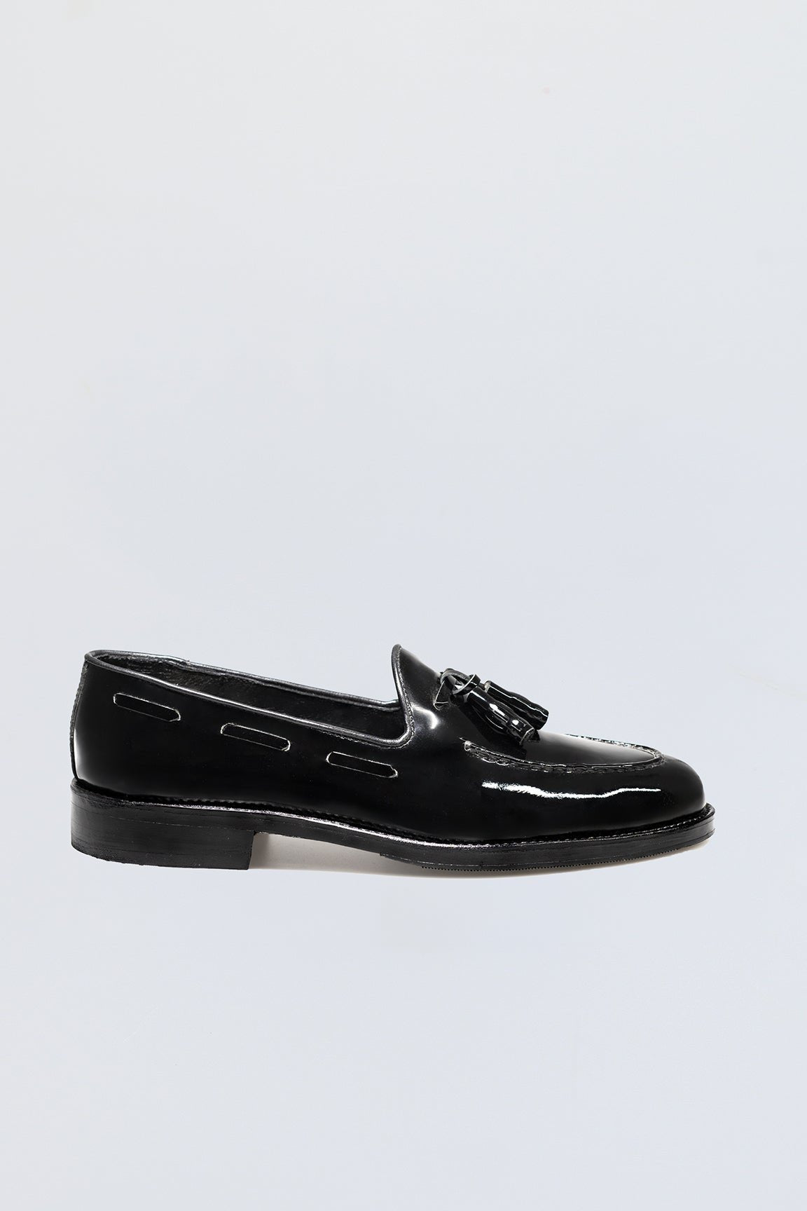 Ermis Black Tassel Loafers