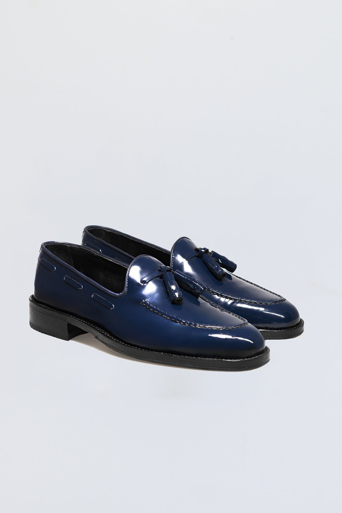 Ermis Dark Blue Tassel Loafers